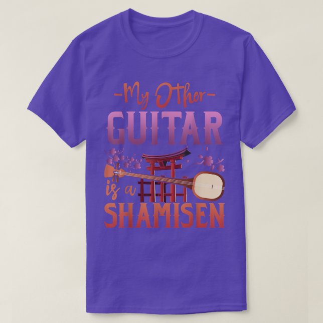 Camiseta My Other Guitar Is A Shamisen  (Frente do Design)
