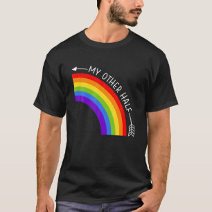 Camiseta My Other Half Gay Couple Rainbow LGBT Cool Ally Ma