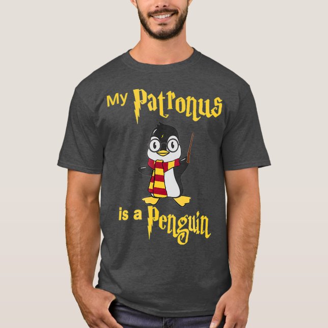 Camiseta My Patronus is a Penguin  For Wizarding Fans (Frente)
