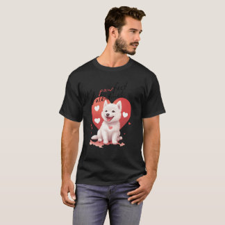 Camiseta My Pawfect Valentine: Süßer weißer Jindo-Hund 