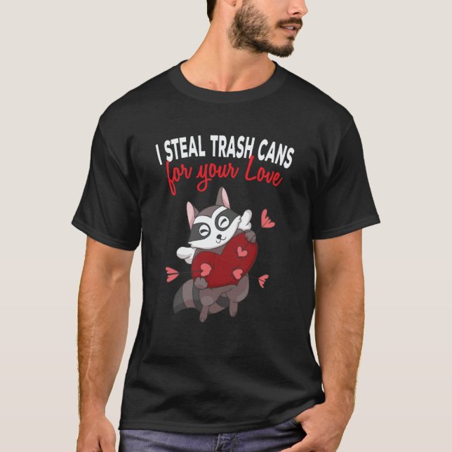 Camiseta My Raccoon Is My Valentine Trash Panda Cupid Valen (Frente)