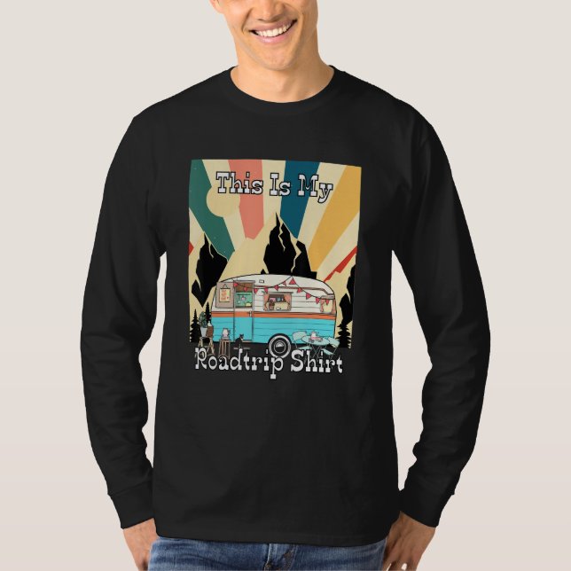 Camiseta My Roadtrip Retro Rv Camping And Traveler 1 (Frente)