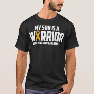 Camiseta My Son is a Warrior Leukemia Cancer Blood Awarenes