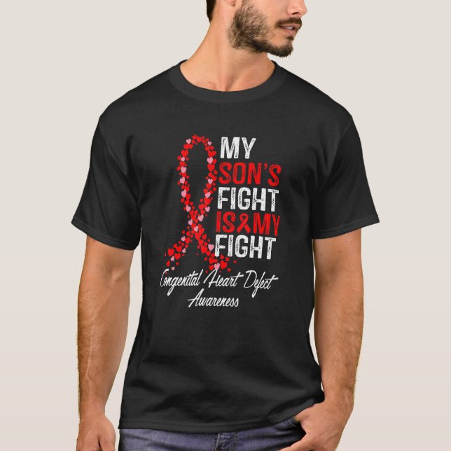 Camiseta My Son's Fight is My Fight CHD Heart Disease Aware (Frente)