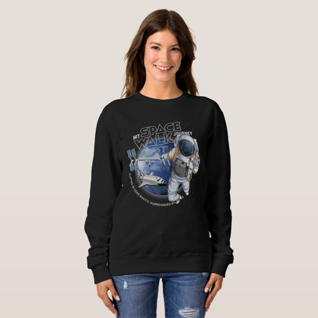 Camiseta My spacewalk Journey (Dark mode) | Women (Frente Completa)