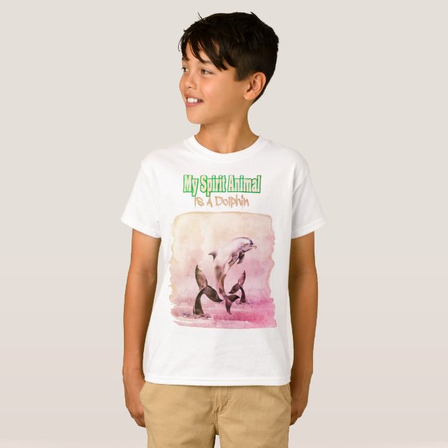 Camiseta My Spirit Animal Is A dolphin (Frente Completa)