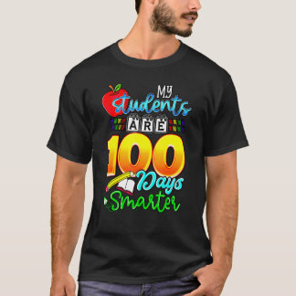 Camiseta My Students Are 100 Days Smarter Happy Teacher Sch