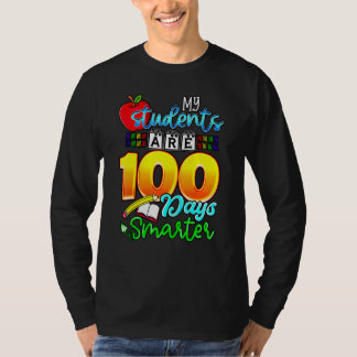 Camiseta My Students Are 100 Days Smarter Happy Teacher Sch