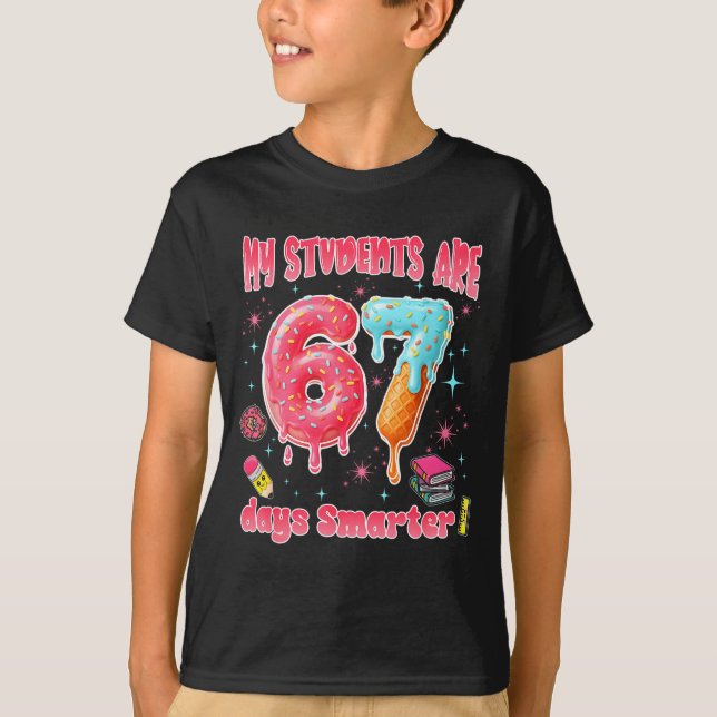 Camiseta My Students Are 67 Days Smarter Funny Teacher Kids (Frente)