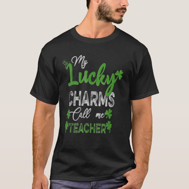 Camiseta My Students Are My Lucky Charms Teacher Embroidery (Frente)
