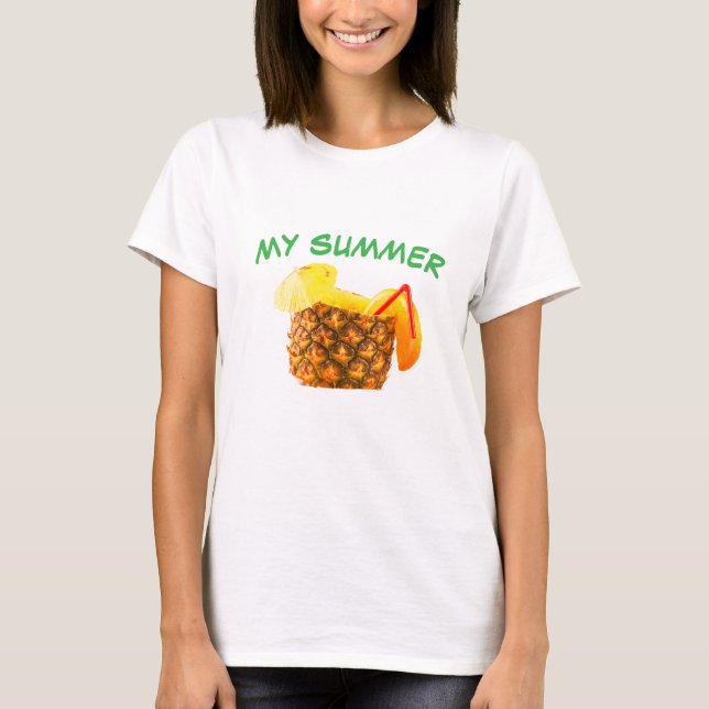 Camiseta MY SUMMER – Pineapple Juice Tropical Summer Vibes  (Frente)
