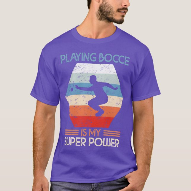 Camiseta My super Power Retro Boules sports gift (Frente)