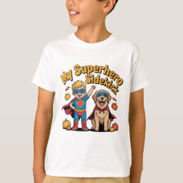 Camiseta My Superhero Sidekick Halloween Kids Tee