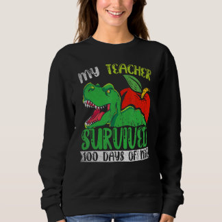 Camiseta My Teacher Survived 100 Days Of Me 100 Days Of Sch