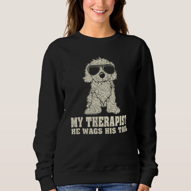 Camiseta My Therapist He Wags His Tail Cavapoo (Frente)