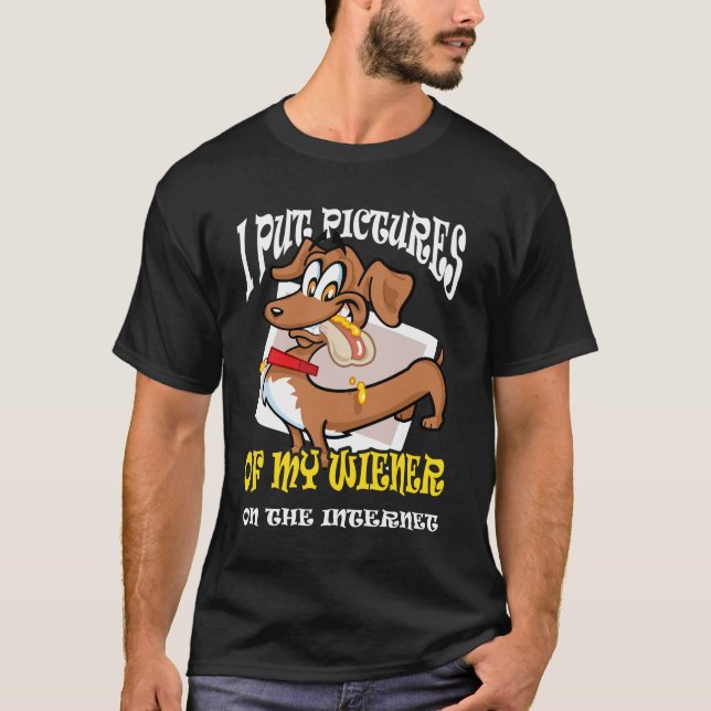Camiseta My Weiner On The Internet Dachshund Shirt Weiner D (Frente)