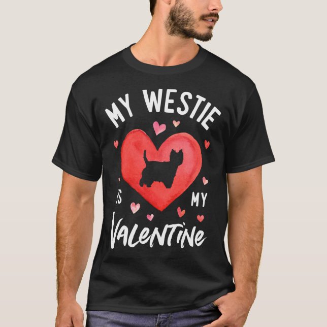 Camiseta My Westie Is My Valentine West Highland White Terr (Frente)