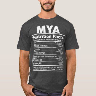Camiseta Mya Nutrition FactsMya Name Birthday