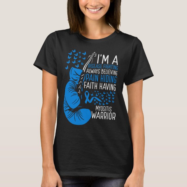 Camiseta Myositis Warrior Awareness Myositis Ribbon Disease (Frente)
