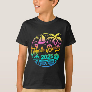 Camiseta Myrtle Beach 2025 Family Vacation Beach Matching G