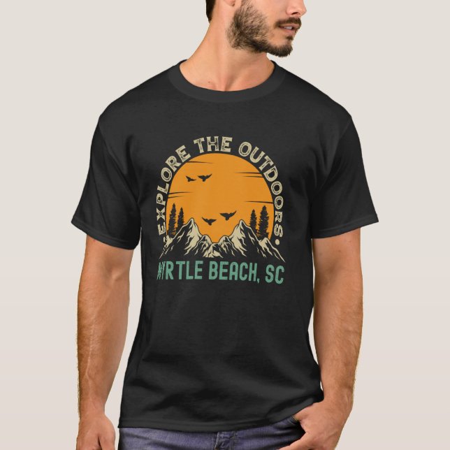 Camiseta Myrtle Beach, Carolina do Sul - Explorar o Exterio (Frente)