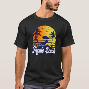 Camiseta Myrtle Beach Carolina Sunset Beach Retro Premium