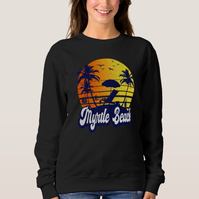 Camiseta Myrtle Beach Carolina Sunset Beach Retro Premium (Frente)