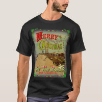 MYRTLE BEACH CHRISTMAS NA PRAIA VINTAGEM ART ON