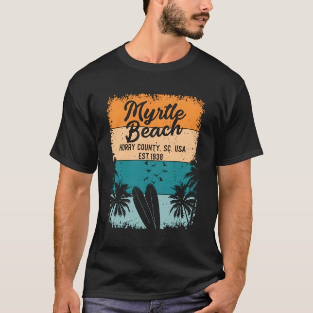 Camiseta Myrtle Beach E Sc Carolina Do Sul (Frente)