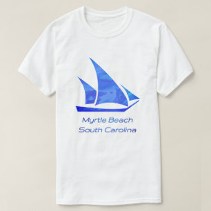 Camiseta Myrtle Beach SC Sleek Bright Blue
