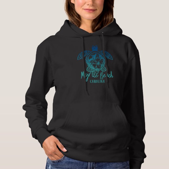 Camiseta Myrtle Beach Sea Turtles Carolina Turtle E Flor (Frente)