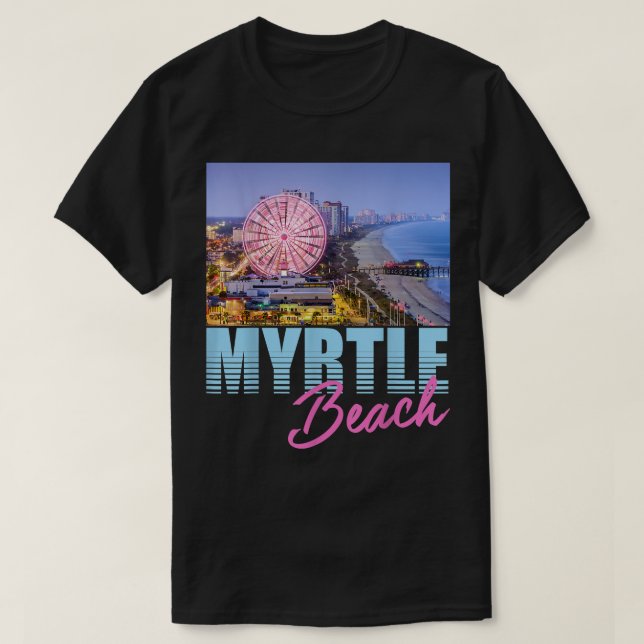 Camiseta Myrtle Beach SkyWheel Ferris Wheel Cute Love South (Frente do Design)
