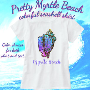 Camiseta Myrtle Beach South Carolina Bonito Conch Sea Shell