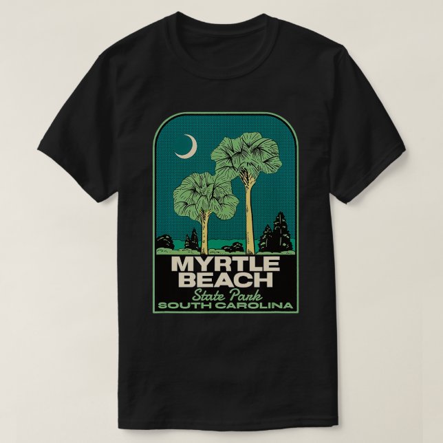 Camiseta Myrtle Beach State Park Viagens vintage SC (Frente do Design)