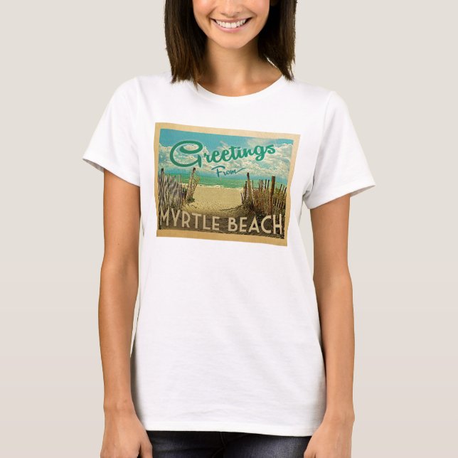 Camiseta Myrtle Beach Viagens vintage (Frente)