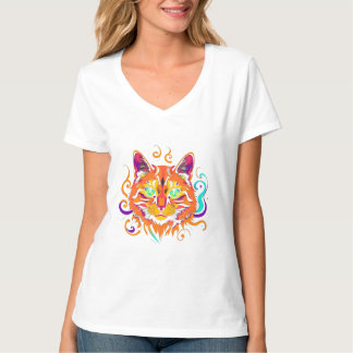 Camiseta Mystic Cat – Neonfarbene Katze
