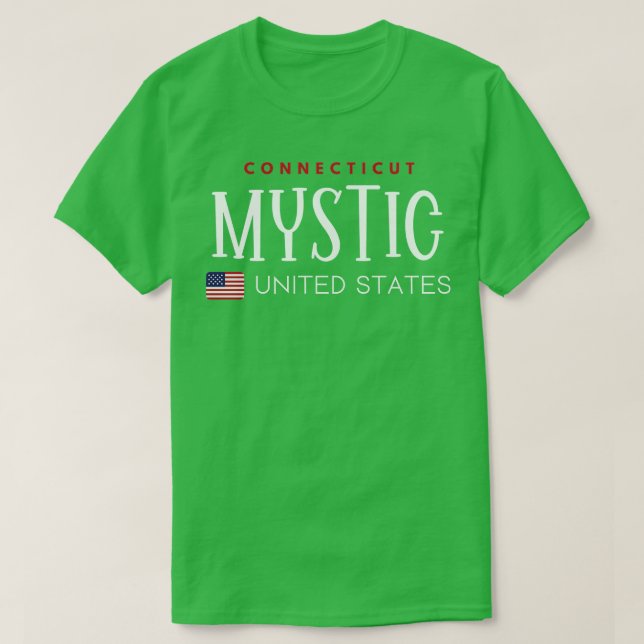 Camiseta Mystic Connecticut EUA TShirt 1 (Frente do Design)