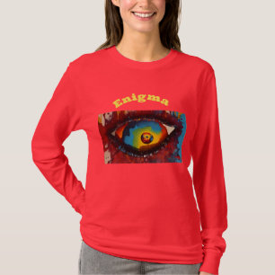 Camiseta "Mystic Gaze: As Mulheres Vedam Vermelhas de Longa