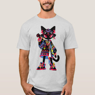 Camiseta Mystic Kawaii Cat – Espírito Tribal Color