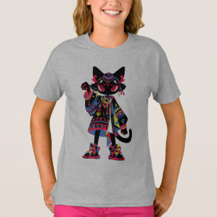 Camiseta Mystic Kawaii Cat – Espírito Tribal Color