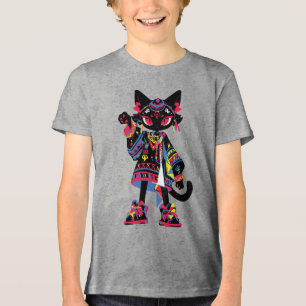 Camiseta Mystic Kawaii Cat – Espírito Tribal Color