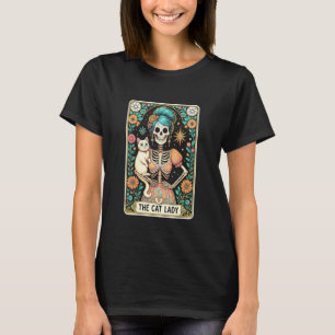 Camiseta Mystic Skeleton A Dona do Gato Com Tarot de Café