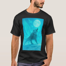 Camiseta Mystic Winged Wolf Howling at the Moon