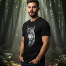 Camiseta Mystic Wolf Face Heterochromia Eyes Unisex Tee