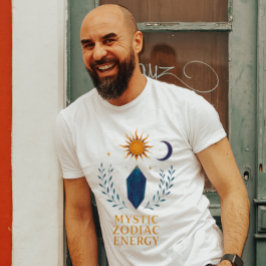 Camiseta Mystic Zodiac Energy Crystal Design | Celestial Su