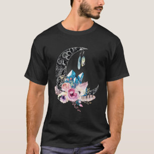 Camiseta Mystical Boho Moon Crystals Cute Witchy Spiritt