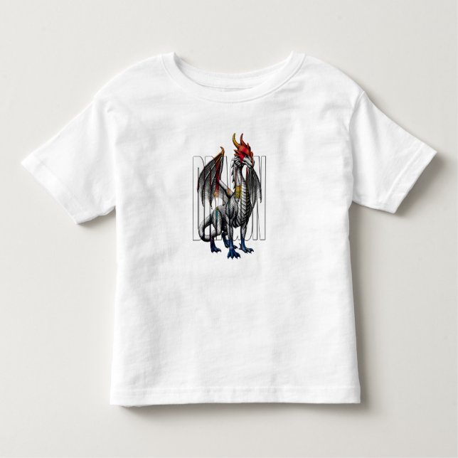 Camiseta Mystical Dragon Fantasy Creature Design (Frente)