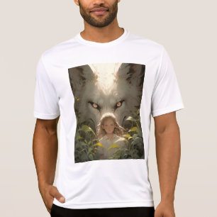 Camiseta Mystical Fantasy Wolf Guardian Anime
