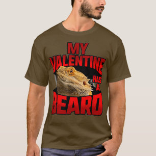 Camiseta MyValentineHasABeardBeardedDragonValentinesDayShir