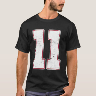 Camiseta Nº 11 do Outline Número 11 do Time Esportivo de Ve